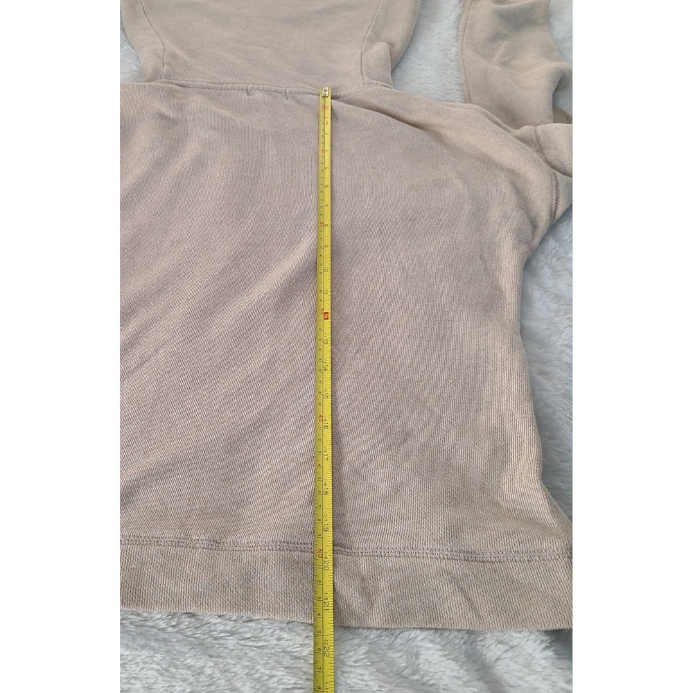 Lauren Ralph Lauren Cowl Neck Sweatshirt Beige Tan Drawstring Pullover Medium - Picture 4 of 7